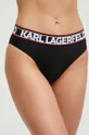 czarny Karl Lagerfeld figi kąpielowe Damski