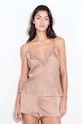 Chantelle X szorty piżamowe jedwabne drobny wzór beżowy C017E5.00Q