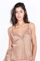 Τοπ από μεταξωτή πιτζάμα Chantelle X ύφασμα μπεζ C017I5.00Q