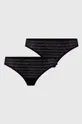 fekete Emporio Armani Underwear tanga 2 db Női