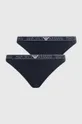 granatowy Emporio Armani Underwear stringi 2-pack Damski