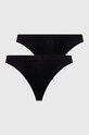 Kalhotky brazilky Emporio Armani Underwear 2-pack tanga černá 163337.4R235