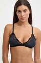 Pepe Jeans biustonosz LACE BRA B dzianina czarny PLU11023
