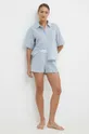 Λινές πιτζάμες Tommy Hilfiger μπλε