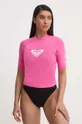 Plavecké tričko Roxy Whole Hearted ružová