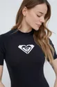 μαύρο T-shirt κολύμβησης Roxy Whole Hearted Whole Hearted