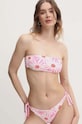 United Colors of Benetton sutien de baie cu balene roz 3UYK5R04I