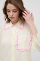 United Colors of Benetton cămașă de pijama din bumbac galben 4LRA3M004