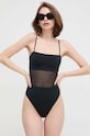 Calvin Klein costum de baie dintr-o bucată moale negru KW0KW02327