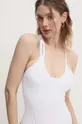 biały Calvin Klein jednoczęściowy strój kąpielowy