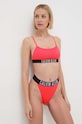 Plavková podprsenka Calvin Klein vrchný ružová KW0KW02507