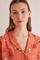 Odzież women'secret piżama bawełniana Snoopy 3137606 pomarańczowy