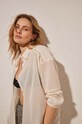 women'secret cămașă de plajă din bumbac PERFECT BEACH SETS 5547387 bej SS24