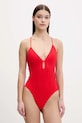 Chantelle jednoczęściowy strój kąpielowy bez fiszbinów czerwony C12VUA