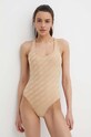 MICHAEL Michael Kors jednoczęściowy strój kąpielowy SCOOPNECK ONE PIECE MM13374 beżowy SS24