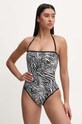 MICHAEL Michael Kors egyrészes fürdőruha BANDEAU ONE PIECE MM24004 fekete SS24