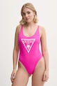 Jednodílné plavky Guess měkké růžová E4GJ48.LY00K