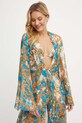 Ρούχα Παρεό παραλίας με πρόσμιξη μεταξιού Guess E4GK03.WE550 μπλε