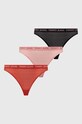 Tommy Jeans tanga 3-pack tanga negru UW0UW05010