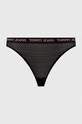 Tommy Jeans tanga 3-pack negru UW0UW05010