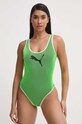 Puma costum de baie dintr-o bucată Contour Rib moale verde 938342
