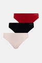 Στρινγκ Calvin Klein Underwear 3-pack πλεκτό ύφασμα κόκκινο 000QD3558E