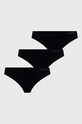 Стринги Calvin Klein Underwear 3 шт трикотаж чёрный 000QD3558E