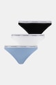 Σλιπ Calvin Klein Underwear 3-pack πλεκτό ύφασμα μπλε 000QD5207E