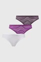 Calvin Klein Underwear stringi 3-pack dzianina multicolor 000QD5216E