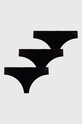 Стринги Calvin Klein Underwear 3 шт трикотаж чёрный 000QD5217E