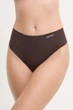 Calvin Klein Underwear stringi dzianina brązowy 000QD3864E