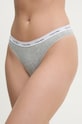 Στρινγκ Calvin Klein Underwear πλεκτό ύφασμα γκρί 000QD5043E