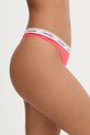 Calvin Klein Underwear tangá dámske bavlnené s elastanom 000QD5043E ružová AA00