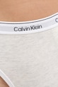 Oblečení Calvin Klein Underwear tanga dámské bavlněné s elastanem 000QD5043E šedá