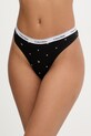 Calvin Klein Underwear dámske tangá bavlnené s elastanom čierna 000QD5043E