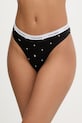 Calvin Klein Underwear dámske tangá bavlnené s elastanom čierna 000QD5043E
