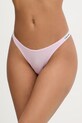 Calvin Klein Underwear tanga dámské bavlněné s elastanem růžová 000QD5157E