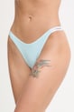 Calvin Klein Underwear tanga dámské bavlněné s elastanem tyrkysová 000QD5157E