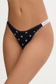 Calvin Klein Underwear tanga dámské bavlněné s elastanem námořnická modř 000QD5157E
