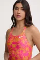 pomarańczowy Nike jednoczęściowy strój kąpielowy Hydrastrong Multi Print