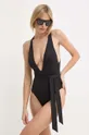 czarny Max Mara Beachwear jednoczęściowy strój kąpielowy Damski