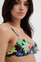 Desigual biustonosz kąpielowy JUNGLE TOP czarny 24SWMK10