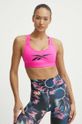Športová podprsenka Reebok LUX Collection LUX COLLECTION bez kostíc ružová 100076156