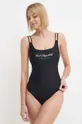 czarny Karl Lagerfeld jednoczęściowy strój kąpielowy Damski