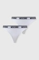 Moschino Underwear stringi 2-pack dzianina biały 1307.4406