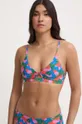 többszínű Picture bikini felső Kalta print Triangle Top