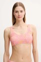 Picture sutien de baie Wahine Top Print usor rigidizat portocaliu SWI027