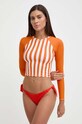 Picture longsleeve kąpielowy Pearling Planet friendly pomarańczowy SWI023