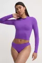 фіолетовий Лонгслів для плавання Casall Rashguard Жіночий
