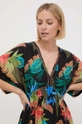 Κάπα παραλίας Desigual TROPICAL PARTY μαύρο